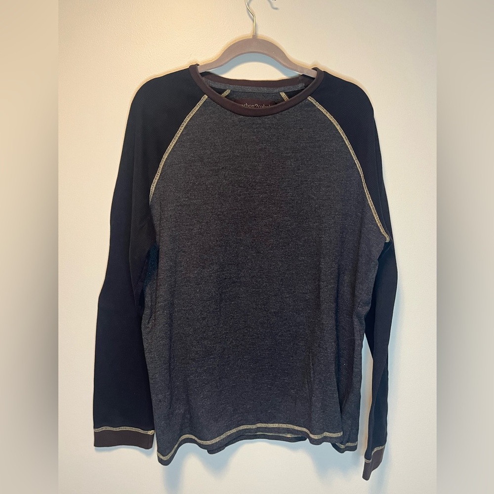 Carbon2Cobalt thermal weave crew neck. XL